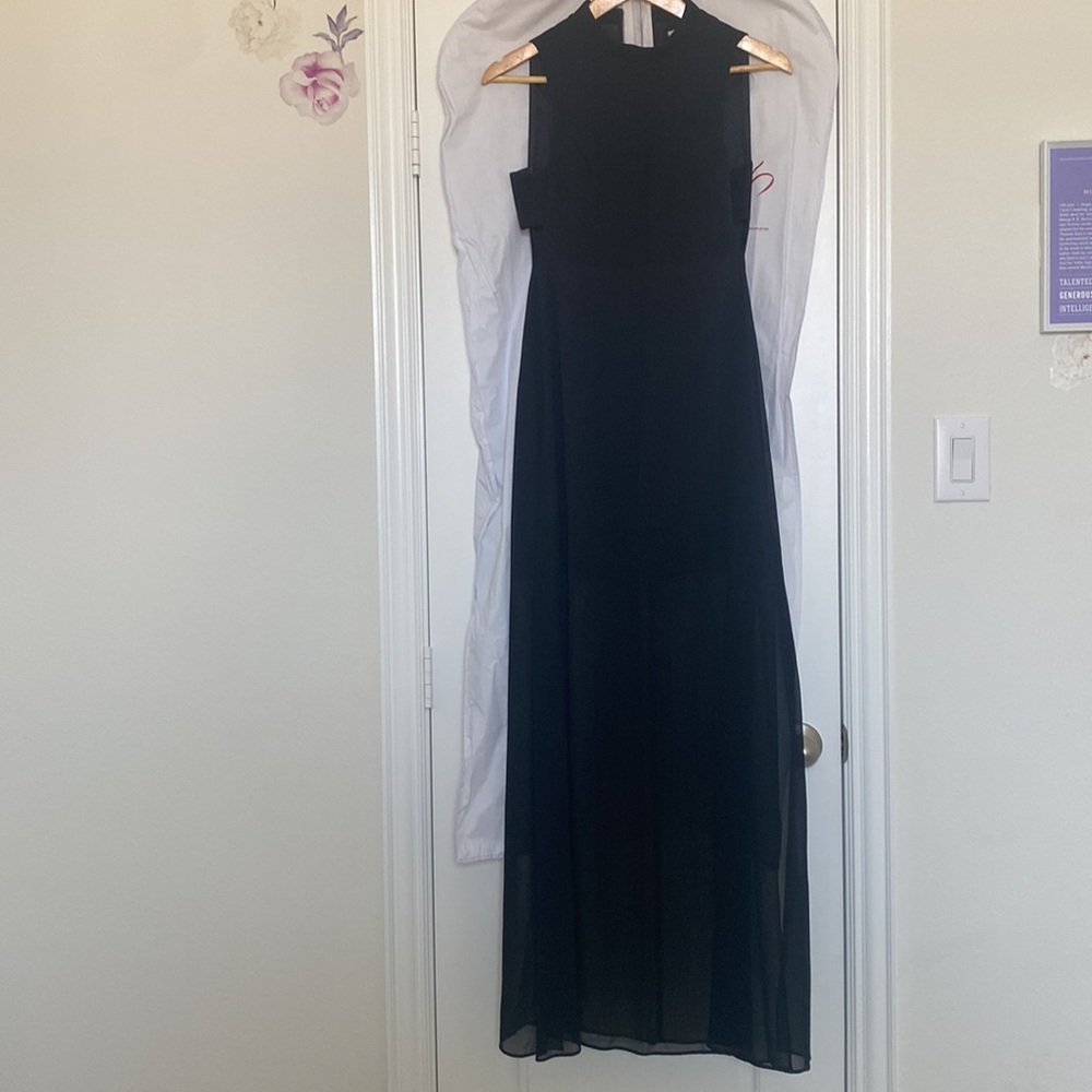 Formal gown with side cut outs